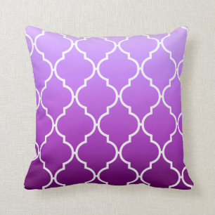 Quatrefoil Ombre Geometric   paars Kussen