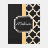 Quatrefoil Patroon Fleece Deken (Voorkant)