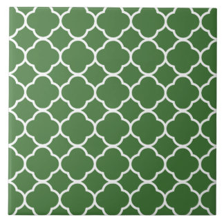 Quatrefoil patroon groen tegeltje