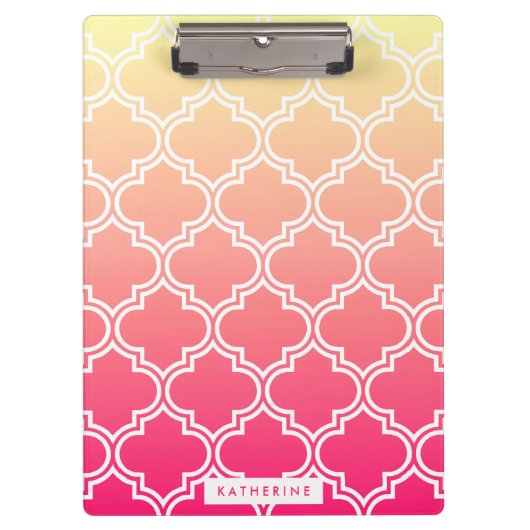 Quatrefoil Patroon Klembord (Voorkant)