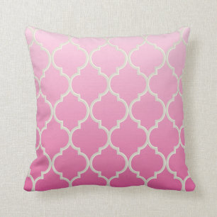 Quatrefoil Patroon roze Kussen