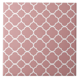 Quatrefoil Patroon roze Tegeltje