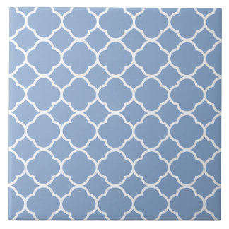 Quatrefoil Pattern Light Blue Tegeltje