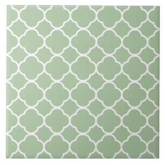 Quatrefoil Pattern Mint Green Tegeltje