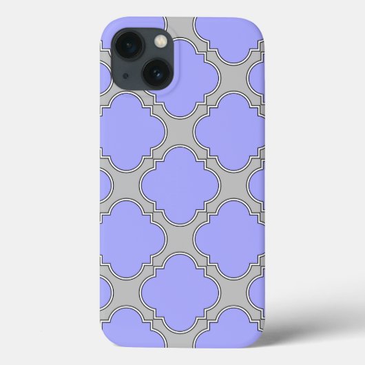 Quatrefoil periwinkle en grijs Hoesje-Mate iPhone Case-Mate iPhone Case (Achterkant)