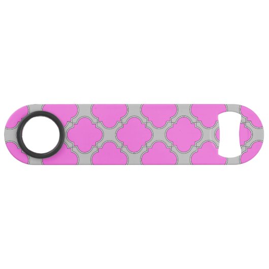 Quatrefoil rose et gris (Devant (Horizontal))