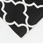 Quatrefoil Turquoise et Noir | Couverture polaire (Coin)