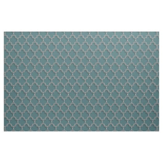 Quatrefoil Turquoise tissu vert (Yard)