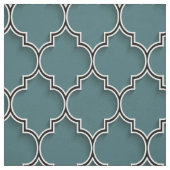 Quatrefoil Turquoise tissu vert (Échantillon)