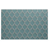Quatrefoil Turquoise tissu vert (Fat Quarter)