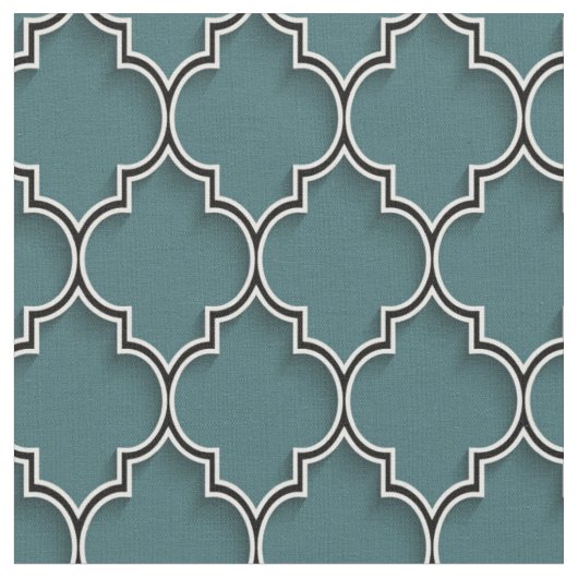 Quatrefoil Turquoise tissu vert (Fermer)