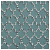 Quatrefoil Turquoise tissu vert (Échantillon)