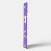 Quatrefoil violet et gris Coque-Mate coque iphone (Verso / Droite)