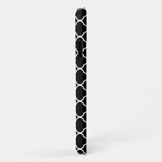 Quatrefoil, zwart-wit, Latticework, Trellis Case-Mate iPhone Case (Achterkant/rechts)