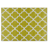 Quatrefoliepatroon in geel snijplank (Voorkant)