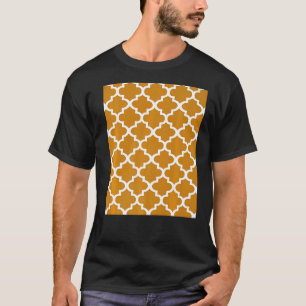Quatrefoliepatroon in wit overzicht op hitteYello T-shirt