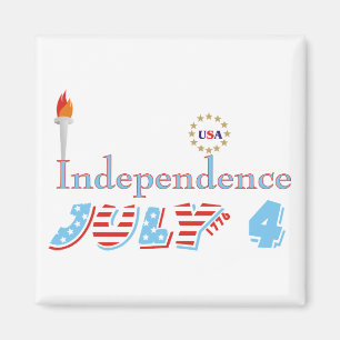Quatrième 4 juillet Magnets de réfrigérateur