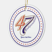 Quatrième ornement de conception 4 juillet texte (Gauche)