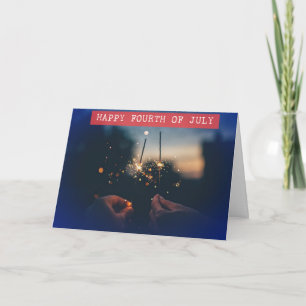 Quatrième romantique de carte de juillet pour des