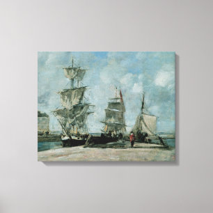 Quay in Honfleur Canvas Afdruk