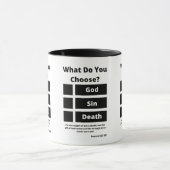 Que Choisis-Tu ? Romans 6:23 KJV Mug à deux tons (Centre)