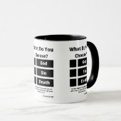 Que Choisis-Tu ? Romans 6:23 KJV Mug à deux tons (Devant droit)