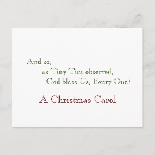 Que Dieu Nous Bénisse, Chacun ! Carte postale (Devant)