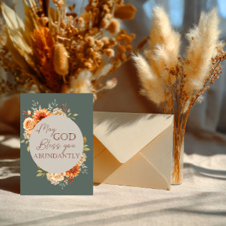 Que Dieu vous bénisse abondamment – Carte florale