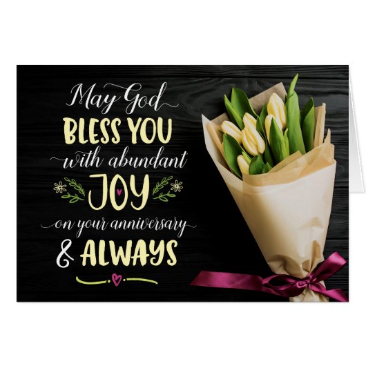 Que Dieu vous bénisse avec joie à l'occasion de vo (Devant horizontal)