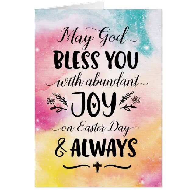 Que Dieu vous bénisse avec joie à Pâques (Devant)