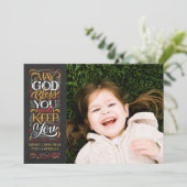 Que Dieu vous bénisse Carte de Noël religieuse (Debout devant)