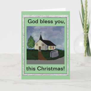 Que Dieu vous bénisse cette carte de noël