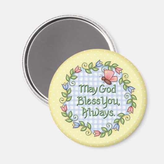 "Que Dieu Vous Bénisse..." Magnet (Recto/Verso)