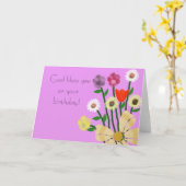 Que Dieu vous bénisse sur votre carte d'anniversai (Fleur jaune)