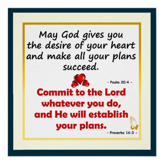 Que Dieu vous donne le désir de votre coeur Poster (Devant)