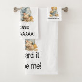 Que Dificil Ser Yo Funny Tired Cat 3-Piece Towel S (En situation)