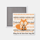 Que dit le Fox Carré Magnet (Recto/Verso)