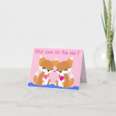 Que dit le Fox ? Carte Valentines (Devant)