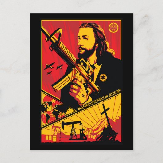 Que ferait Jésus Républicain ? Carte postale (Devant)