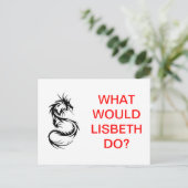 Que ferait Lisbeth ? Carte postale (Debout devant)