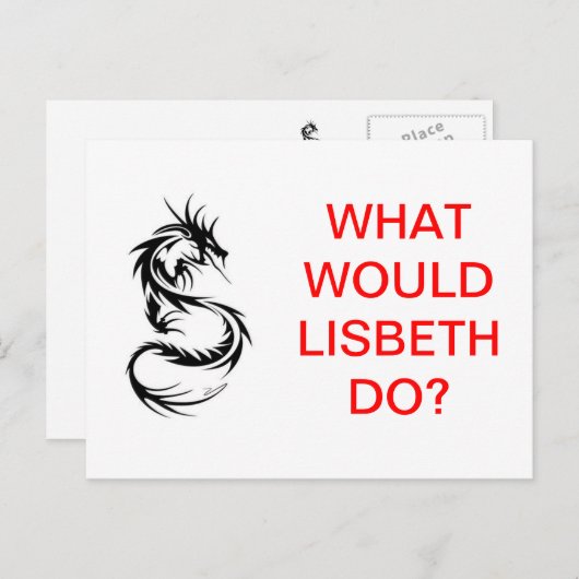 Que ferait Lisbeth ? Carte postale (Devant / Derrière)