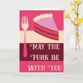 Que la fourchette soit avec vous Carte d'anniversa (Fleur jaune)