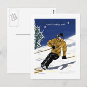 Que la neige soit/Ski carte postale (Devant / Derrière)