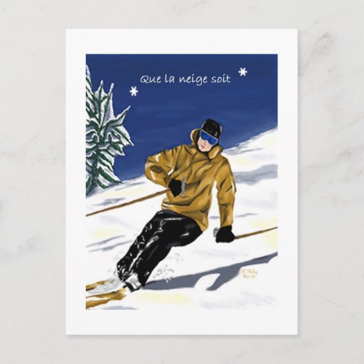 Que la neige soit/Ski carte postale (Devant)
