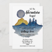 Que l'aventure commence Invitation Baby Shower (Devant / Derrière)