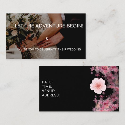 Que l'aventure commence - Invitation de mariage (Devant / Derrière)