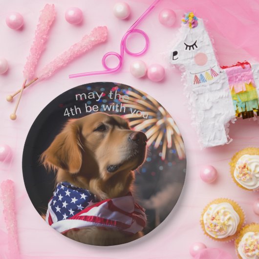 que le 4e soit avec vous assiettes (Fête)