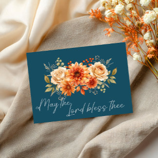 Que le Seigneur te bénisse – Carte florale chrétie