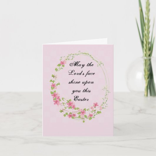 "Que le visage du Seigneur brille" Carte de Pâques (Devant)