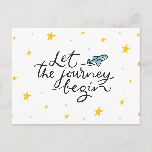 Que le voyage commence - Carte postale motivationn (Devant)